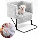 Bedside Dog Bed for Small Dogs Cat, Memory Foam