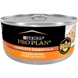 Purina Pro Plan Complete Essentials High Protein Cat Food Gravy, Wet Cat Food Chicken Entree - (Pack of 24) 5.5 oz. Cans (EXP 07/31/28)