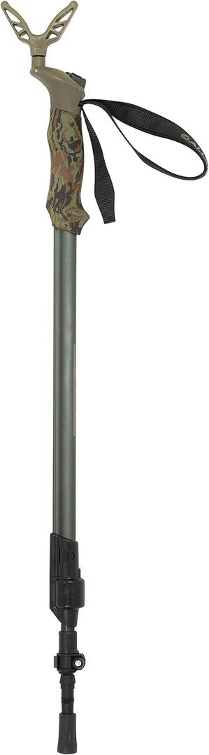 Allen Company Axial EZ-Stik Shooting Stick - Adjustable Rifle Rest - Monopod for Hunting and Scope Zeroing - Portable Rest for Rifles - Extends From 33"-61", Green