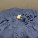 MASCOMODA Womens Summer Dresses 2025 Short Sleeve Maxi Dress Casual V Neck Button Down Tiered A Line Flowy Midi Shirt Dress(Blue, Small)