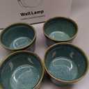Soufflé Dishes Set of 4, 10oz Baking Dishes Ramekins, Baking Sets for Custard, Pudding, Souffle Cups, Oven/Dishwasher Safe, Reactive Glaze (Shiny Green)