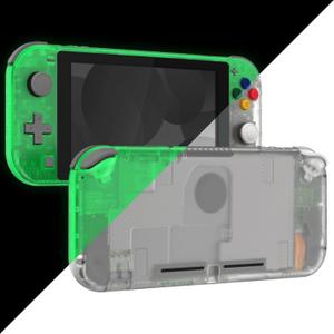 eXtremeRate Glow in Dark - Green DIY Replacement Shell for Nintendo Switch Lite, NSL Handheld Controller Housing with Screen Protector, Custom Case Cover for Nintendo Switch Lite