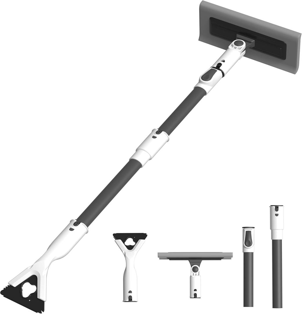 47.3" Ice Scrapers for Car Windshield, EVA Foam Snow Brush for Car, Heavy Duty Snow Broom & Squeegee with 180 Pivoting Head, Scratch-Free Extendable Snow Pusher for Car, SUV, Truck