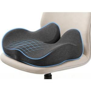 Ergonomic Seat Cushion for Office Chair, Large UShaped Memory Foam Chair Cushion for Tailbone, Coccyx, Hip & Lower Back Pressure Relief, Comfortable Desk Chair Pad for Office, Gaming & Long Sitting