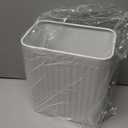 TrashAid Small Bathroom Trash Can, 2.1 Gallon Bathroom Garbage Can, Stainless Steel Waste Basket for Office, Under Desk, Bedroom, Rv, White
