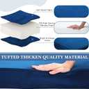 Wenqik Bench Cushions for Indoor Furniture 42x16x4 Inch Velvet Window Seat Cushions Thicken Tufted Bench Pad Memory Foam for Kitchen Dining Bay Patio Porch Swing(Royal Blue)