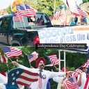 Shimeyao 40 Pack USA Stick Flags 12 x 18 Inch Small Flag, 250th Anniversary Flags with Wooden Pole Spear Tip for Yard Garden Lawn Memorial Day 4th of July Independence Day Decoration