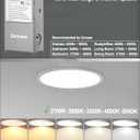 1-Pack 6 Inch Recessed Ceiling Light with Junction Box, 1050LM, 2700K-5000K 5CCT, Dimmable, Ultra-Thin LED Recessed Lighting for Kitchen, Bedroom, and Living Room