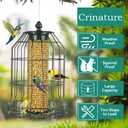 Squirrel-Proof Bird Feeder-Outdoor Cage-Type Mesh Peanut Hanging Bird Feeder for Small Wild Birds- Chew-Resistant and Weatherproof(Green)
