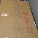 Arched Vanity Wall Mirror 36 x 24 Inch Beaded Wood Frame Boho Farmhouse Decorative Mirror for Bathroom Bedroom Entryway Living Room (Vintage White)