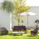 Outdoor Chair Cushions Set of 2, 22x22x4 Inch Seat Pads with Ties for Patio Wicker Chairs Garden Dining Chair, Indoor Outside Use, Fade-Resistant & Waterproof, Brown