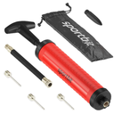 SPORTBIT Ballpump for Sports Balls - Basketball Pump for Sport Balls - Football & Soccer, Basketball, Volleyball Pump, Swim Inflatables - Hand Air Pump with 3 Needles, Nozzle, Extension Hose, Pouch 