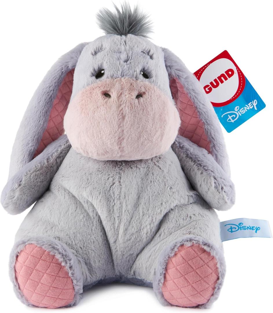 GUND Disney Official Eeyore Oh So Snuggly Plush, Winnie The Pooh, Eeyore Donkey Stuffed Animal for Ages 1 and Up, Grey, 12.5