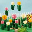OBBOLO 12 Pcs Tulip Honeycomb Decorations, Spring Decorations for Office, Table Decor, Tulip Party Decorations, Spring Centerpieces for Tables for Mothers Day Party, Womens Day