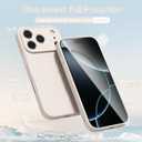 oakxco for iPhone 17 Pro Phone Case Liquid Silicone, Cute Thin Slim Grip Soft Rubber Gel for Women Men, Smooth Matte TPU Plain Solid Color Girly Simple Case with Camera Cover Protection, Beige Stone