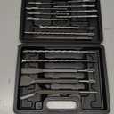 COMOWARE Rotary Hammer Drill Bits Set & Chisels- SDS Plus Concrete Masonry Hole Tool 17pcs with Storage Case (17CS)