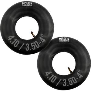 Mission Automotive Replacement Tire Inner Tubes - 2 Pack - Fits 4.10/3.50-4 Inch Wheels - Great for Wheelbarrows, Dollies, Lawn Mowers, Yard Trailers and Other Outdoor Equipment