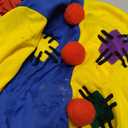 Funtery 7 Pcs Clown Costumes Set Includes Shoes, Nose, Hat, Wig, Gloves for Adults Carnival Clown Costumes (Yellow, S)