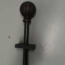 Kenney KN75799 Woven Ball End Standard Decorative Window Curtain Rod, 48-86" Adjustable Length, Weathered Brown Finish, 5/8" Diameter Steel Tube