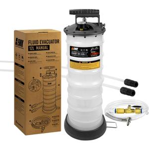 EWK 12L Heavy Duty Manual Oil Extractor/Dispenser Pump, Fluid Vacuum Evacuator with Reinforced Tank for Automotive Oil Change