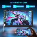 Double Din Car Stereo A-pple Carplay Radio Screen for Car Audio Receivers, Bluetooth Car Play Android Auto 7" Touchscreen, Car Radio Support Bluetooth, Mirror Link, FM, Type-C