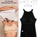 Camisoles for Women with Built in Bra Adjustable Strap Tank Tops Cami Sleeveless Summer Tops for Workout Sleeping Traveling (Black, S)
