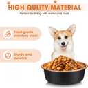Teenyyou 8 Pcs Hammered Stainless Steel Dog Bowls 4 Cup/32 oz, 6.9 Dia Metal Pet Food and Water Bowls Bulk Thickened Durable Replacement Dish for Small Medium Large Dog (Black Gold)