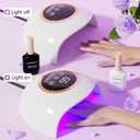 LadyMisty 72W UV LED Nail Lamp, 2026 New Upgrade UV Light for Gel Nails with 18 Beads, 3 Timer Nail Dryer, LCD Display, Auto Sensor, Professional Nail Lamps for Gel Polish Best Gifts, White Lamp