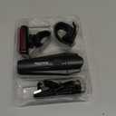 Ascher Ultra Bright USB Rechargeable Bike Light Set, Powerful Bicycle Front Headlight and Back Taillight, 4 Light Modes, Easy to Install for Men Women Kids Road Mountain Cycling Black