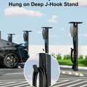 EV Charger Pedestal, Outdoor Electric Vehicle Charger Stand, Freestanding Charging Station Stand Accessory, Corrosion Resistant, Galvanized Steel, for All Level 2 Chargers, Black
