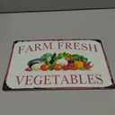 Farm Fresh Vegetables Shabby Decorative Metal Tin Sign 8x12 inch Indoor Wall Decor for Home, Garage, Bar, RV, Cabin and Farmhouse Display