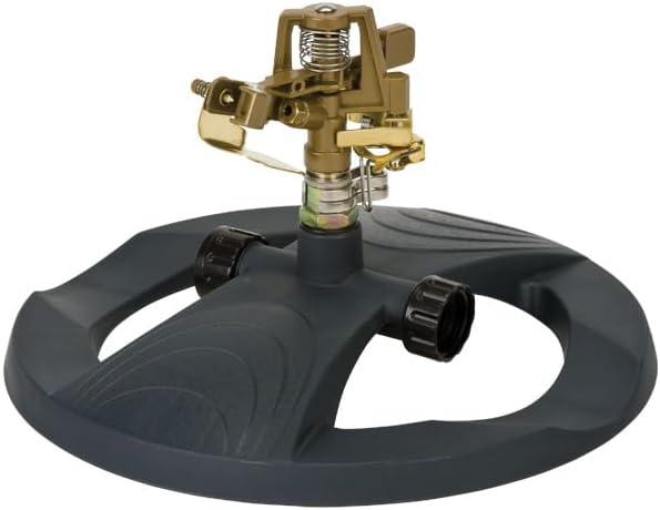 Melnor 65195AMZ Pulsating Lawn Sprinkler with Weighted Base- Adjustable Spray Pattern - Waters Up to 85' Diameter - Durable All-Metal Construction - Easy Unit-to-Unit Connections