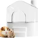 Hamster Sand Bath Container Box Large Space Hamster Bathtub Digging Sand Container for Pygmy Hamsters, Chinchilla, Rats, Mice, Gerbils, Other Small Animal (White)