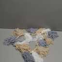 Boho Tassel Garland Wall Hanging with Wood Beads Blue Tassel Garland for Baby Shower Kids Room Bedroom Nursery Back to School Decorations