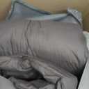 SNOWMAN Premium Down Comforter King Size, Luxurious All Season Duvet Insert with Cotton Blended Fabric, 3D Baffle Box Design Hotel Bedding Comforter (Dark Grey,106"x90")