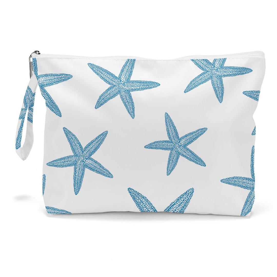 Fokongna Wet Bag, Travel Wet Dry Bag Water Proof Beach Bags for Swimsuit Beach Pool Diapers Dirty Yoga Gym Clothes Zipper Pouch, for Women Sister Friends Ocean Sea Shells Makeup Bag (Starfish 03)