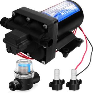 RV Water Pump Replace for 4048-153-E75 12V 4 GPM, 55 PSI, 10 Amps Automatic Demand Diaphragm Pump,Compatible with RV Caravan Marine Yacht
