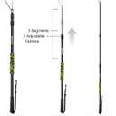 SANLIKE Telescopic Fishing Gaff Aluminum/Fiberglass Pole with Nonslip Rubber Handle Stainless Steel Hook with M8 Screw