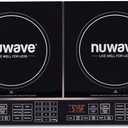 Nuwave Double Induction Cooktop, Powerful 1800W, 2 Large 8 Heating Coils, Independent Controls, 94 Temp Settings from 100F to 575F in 5F Increments, 2 x 11.5 Shatter-Proof Ceramic Glass Surface Black