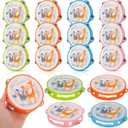 12 Pack Hand Tambourines 5.1", Metal Jungle Animals