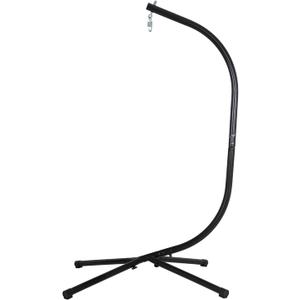 FDW Hammock Chair Stand, Outdoor Solid Steel Heavy Duty Construction for Hanging Hammock, Hanging Stand Max Load 400 LBS Air Porch Swing - 360 Degree Rotation (Black)