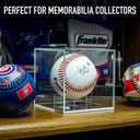 Baseball Display Case, UV Protected Baseball Case, Acrylic Baseball Holder, Memorabilia Display Case for Single Ball, Memorabilia Showcase Autograph Ball Protector - for Official Size Ball  (Clear-4 Pack)