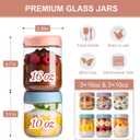 CATIFLIN 6-Pack Overnight Oats Containers with Lids, 16oz & 10oz Glass Mason Jars, Airtight Wide-Mouth Food Storage Containers for Meal Prep, Yogurt, Salad, Snacks, Chia, and Baby Food
