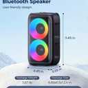 Bluetooth SpeakerPortable Party Speaker with Colorful LightsWireless Speaker with HD Loud,Home Theater Systems Support TWS/AUX/USB/TF Card Ideal for Party,Home,Outdoor Camping