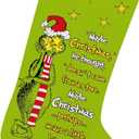 Funny Christmas Stocking, 16 Inch Large Xmas Stocking, Whoville Christmas Decorations Holiday Party Supplies, Fireplace Mantel Christmas Tree Ornaments, White Elephant Gifts Stocking Stuffer