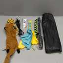 Flirt Pole for Dogs, Interactive Toys Tug-of-war for Dogs, Four-Section Retractable Adjustable Length, Chase Toys with Rope Chewing Sticks, for Outdoor Exercise & Training (50Inch Pole-Black)