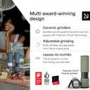 LARS NYSM Salt and Pepper Grinder Set Manual, Stainless Steel Salt and Pepper Mills with Adjustable Ceramic Grinder I Design Spice Shakers (Sage Green)
