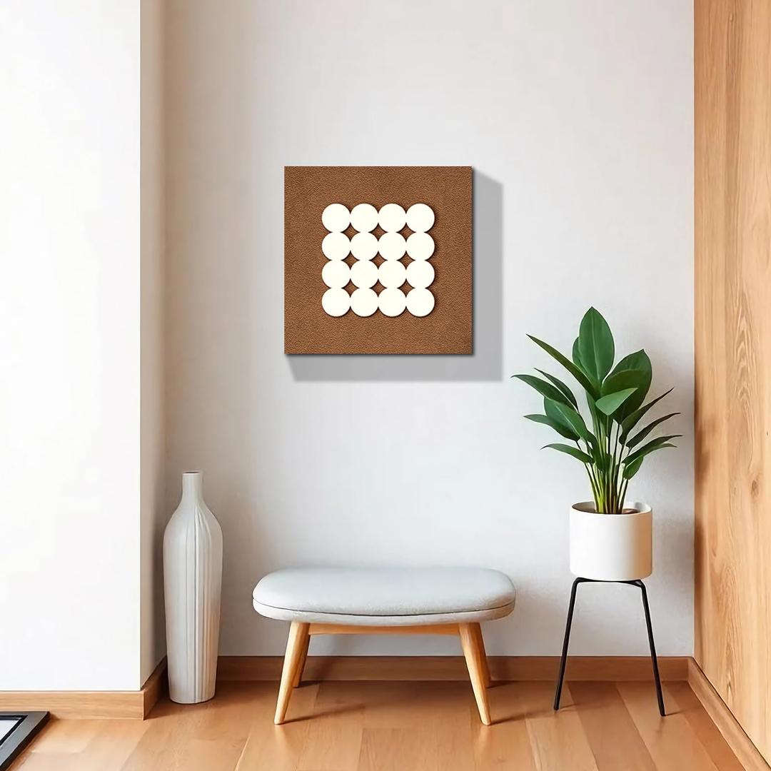3D TEXTURED WALL DECOR, BROWN GEOMETRIC SANDSTONE TEXTURE IMAGES, 16 X 16 INCH