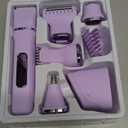 Bikini Trimmer for Women,5in1 Electric Razors for Women,Electric Shaver for Women's,IPX7 Waterproof Trimmer for Men Legs,with 5 Replaceable Blade Heads,USB Recharge Dock（Purple）