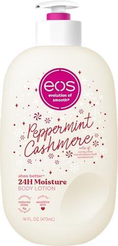 eos Shea Better Holiday Body Lotion, Peppermint Cashmere, Limited Edition Skin Care, 24-Hour Moisture, Body Lotion for Women, Vegan, 16 fl oz